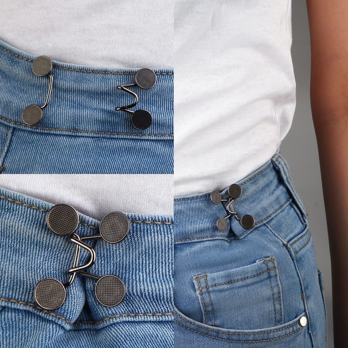 Крючок для сужения пояса, 1 шт = 10 частей, 5 × 5 см, цвет чёрный Крючок для сужения пояса, 1 шт = 10 частей, 5 × 5 см, цвет чёрный