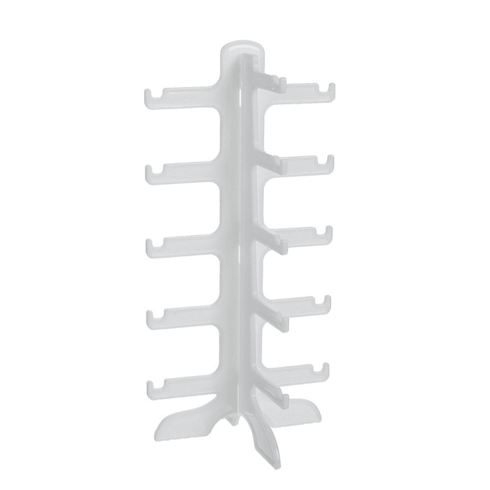 Подставка под очки, 15,5×14×31 см, пять ярусов, цвет белый