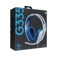 Наушники LOGITECH G335, игровые, микрофон, USB 1,8 м, белые