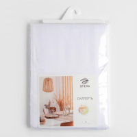 Скатерть "Этель" Cozy 150*180 +/-3см, цв.белый, пл. 192 г/м2, хл с ВГМО