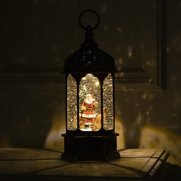 Светодиодная фигура «Фонарь с Дедом Морозом» 13 × 28.5 × 12 см, пластик, батарейки ААх3 (не в комплекте), USB, свечение тёплое белое Светодиодная фигура «Фонарь с Дедом Морозом» 13 × 28.5 × 12 см, пластик, батарейки ААх3 (не в комплекте), USB, свечение тёплое белое