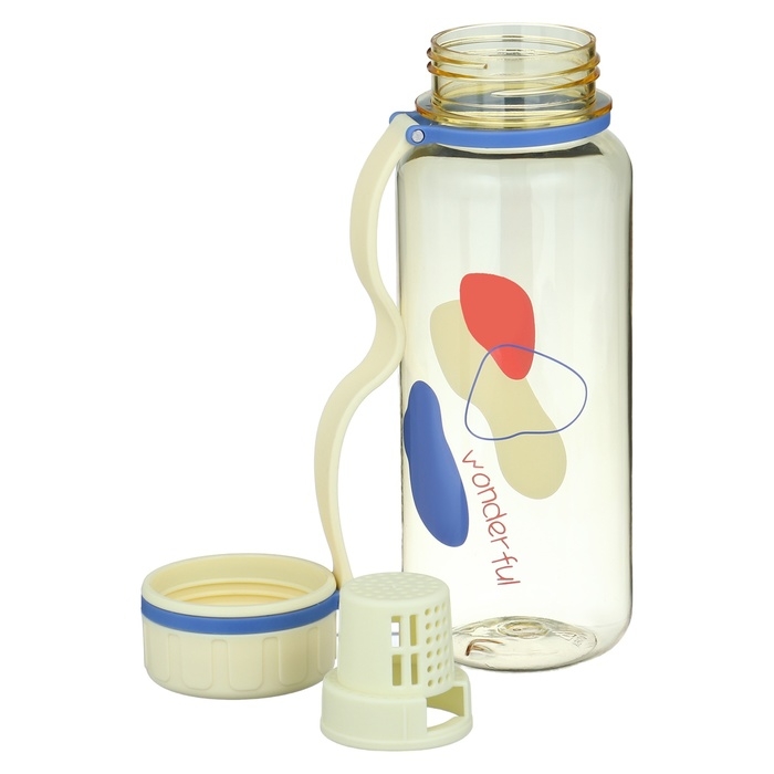 Бутылка для воды, 600 мл, 20 х 7 см, с ситом, зеленая Бутылка для воды, 600 мл, 20 х 7 см, с ситом, зеленая