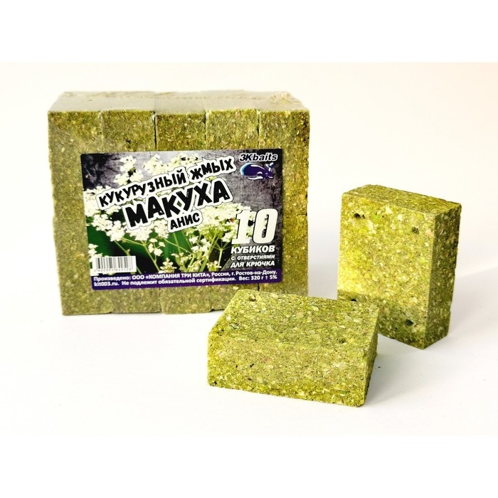 Макуха кукурузный жмых, вкус анис, 10 шт, 320 г Макуха кукурузный жмых, вкус анис, 10 шт, 320 г