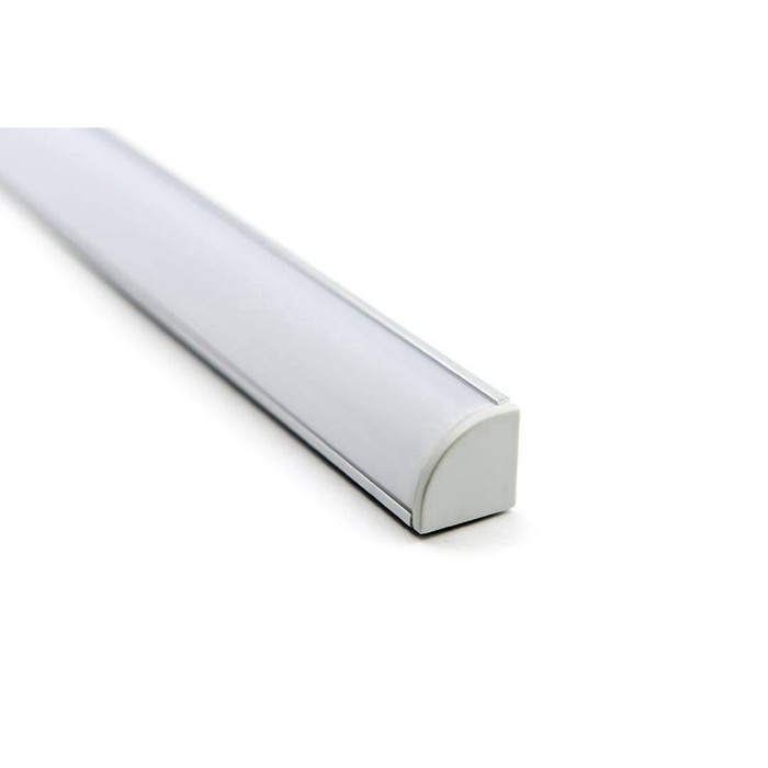 Угловой профиль SWG для светодиодной ленты, 2 м, 16 × 16 мм, матовый рассеиватель, 2 заглушки Угловой профиль SWG для светодиодной ленты, 2 м, 16 × 16 мм, матовый рассеиватель, 2 заглушки
