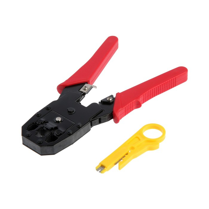 Кримпер ЛОМ, 200 мм, для обжима компьютерных RJ-45 и телефонных RJ-11/12 клемм Кримпер ЛОМ, 200 мм, для обжима компьютерных RJ-45 и телефонных RJ-11/12 клемм