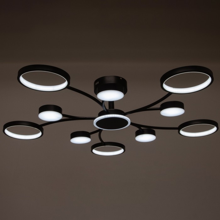 Люстра с ПДУ 2299/11BK LED 216Вт 3000-6000К черный 97х97х18 см BayerLux