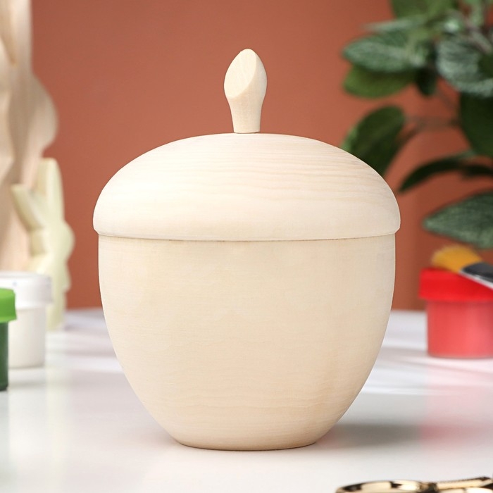 Заготовка для творчества Шкатулка Заготовка для творчества Шкатулка "Желудь", 9 см