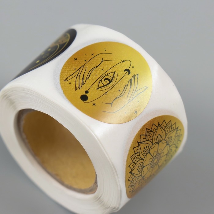 Наклейка бумага Наклейка бумага "Солнце и луна" d=2,5 см 252 шт в рулоне