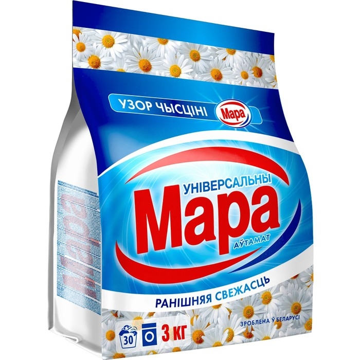 Стиральный порошок Мара Узор Чысціні  Стиральный порошок Мара Узор Чысціні "Утренняя свежесть" универсальный, автомат, 3 кг