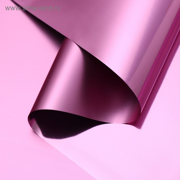 Пленка для декора и флористики, сиреневая, однотонная, глянцевая, розовая, рулон 1шт., 58 см х 5 м Пленка для декора и флористики, сиреневая, однотонная, глянцевая, розовая, рулон 1шт., 58 см х 5 м