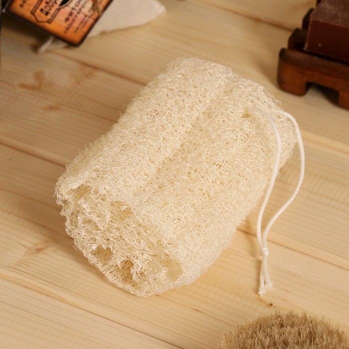 Мочалка банная с петлей, люффа Мочалка банная с петлей, люффа