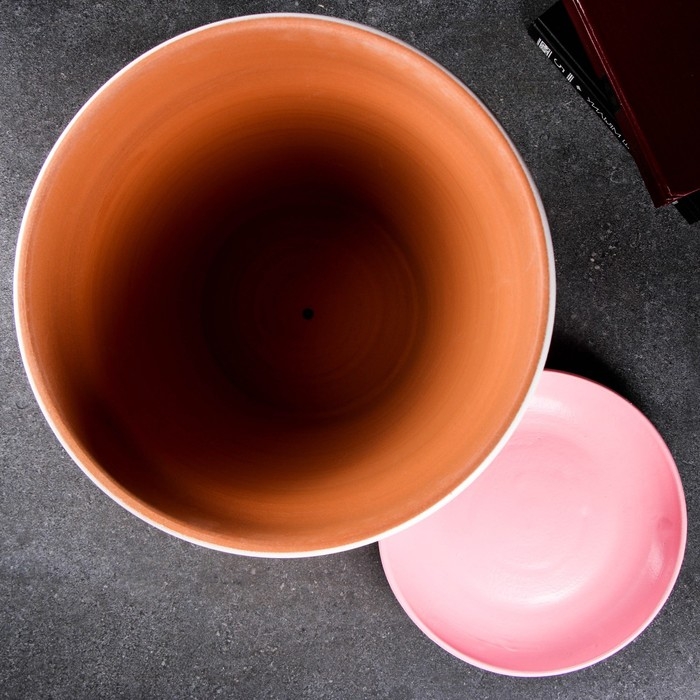 Горшок цветочный, розовый, h28, d31, 12л Горшок цветочный, розовый, h28, d31, 12л