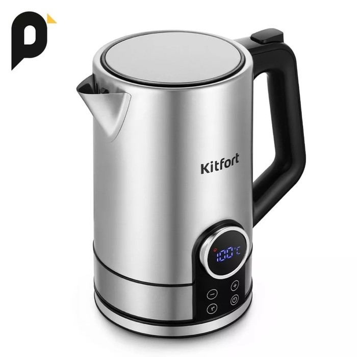 Чайник электрический Kitfort КТ-6660, металл, 1,7 л, 2200 Вт, LED-дисплей, серебристый Чайник электрический Kitfort КТ-6660, металл, 1,7 л, 2200 Вт, LED-дисплей, серебристый