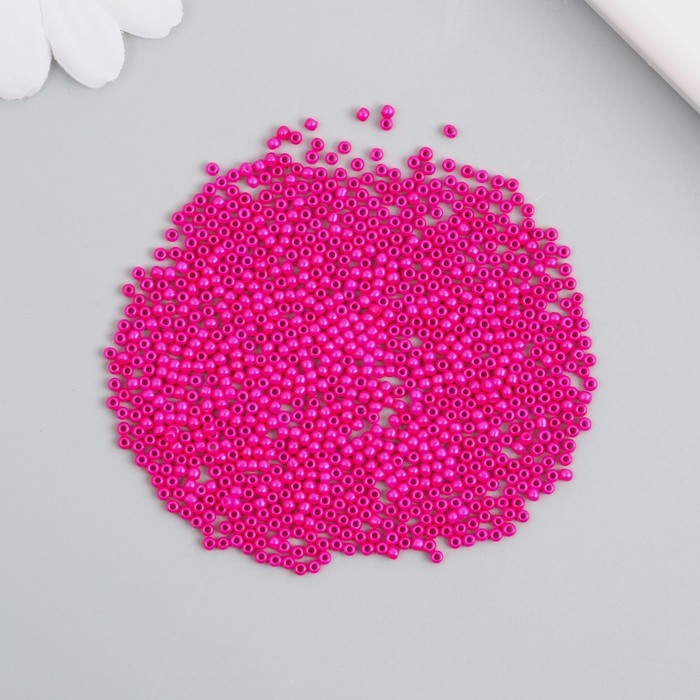 Бисер стекло 12/0  Бисер стекло 12/0 "Ярко-розовый" ровный №687 450 гр