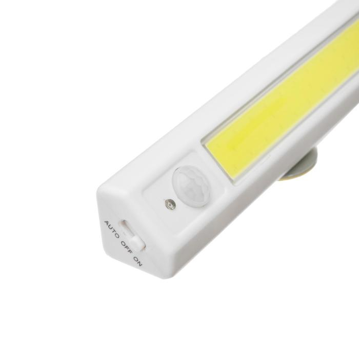 Светильник мебельный угловой, 8 Вт, COB LED, датчик движения, 6500K, 4xAA ( не в компл ) Светильник мебельный угловой, 8 Вт, COB LED, датчик движения, 6500K, 4xAA ( не в компл )