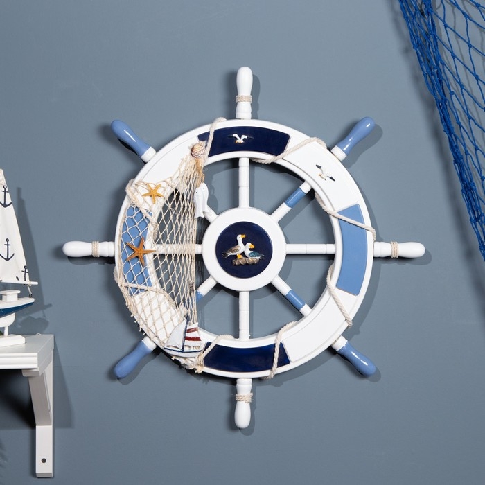 Сувенир интерьерный Сувенир интерьерный "Штурвал" 62см