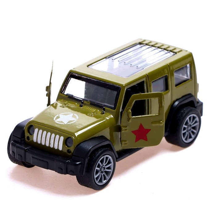 Машина металлическая «Армия», 1:48, инерция, открываются двери, цвет зелёный Машина металлическая «Армия», 1:48, инерция, открываются двери, цвет зелёный