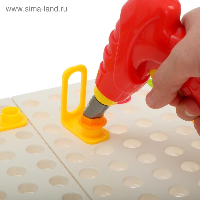 Конструктор винтовая мозайка «Пуговки шестеренки», 3 в 1, с шуруповертом, 147 деталей Конструктор винтовая мозайка «Пуговки шестеренки», 3 в 1, с шуруповертом, 147 деталей