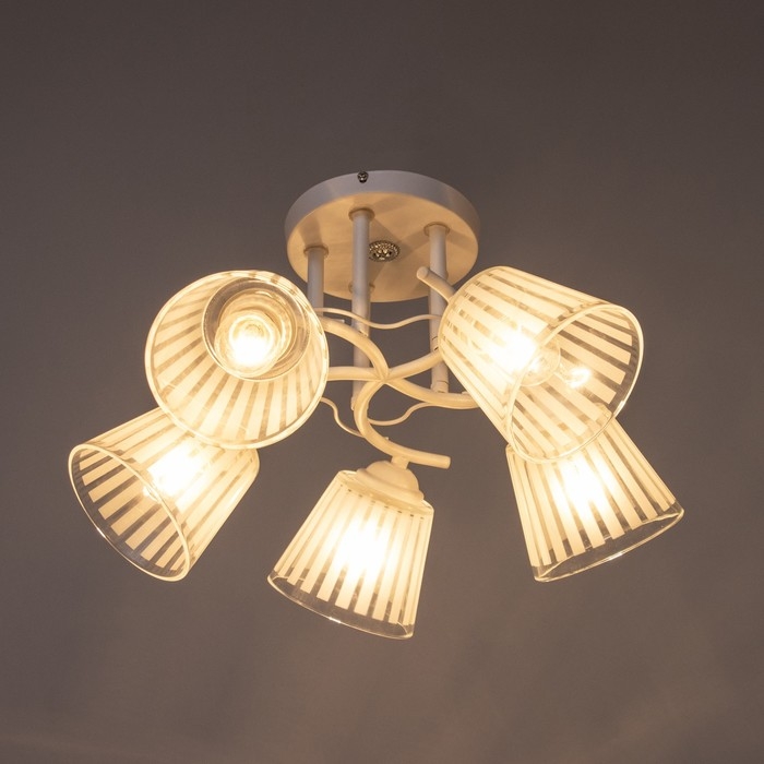 Люстра Люстра "Ванесса" 5х60Вт Е27 Белый 45х45х27см