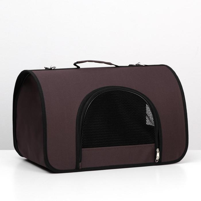 Сумка - переноска для животных, 2 входа, 46 х 28,5 х 30 см, коричневая Сумка - переноска для животных, 2 входа, 46 х 28,5 х 30 см, коричневая