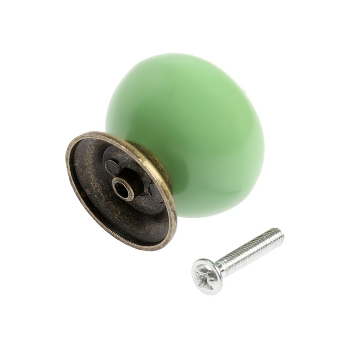 Ручка кнопка DOME Ceramics 003, керамическая, зеленая Ручка кнопка DOME Ceramics 003, керамическая, зеленая