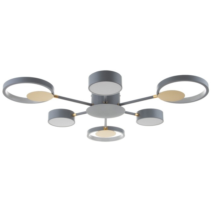 Люстра с ПДУ 2301/6GR LED 120Вт 3000-6000К серый 75х75х8 см BayerLux