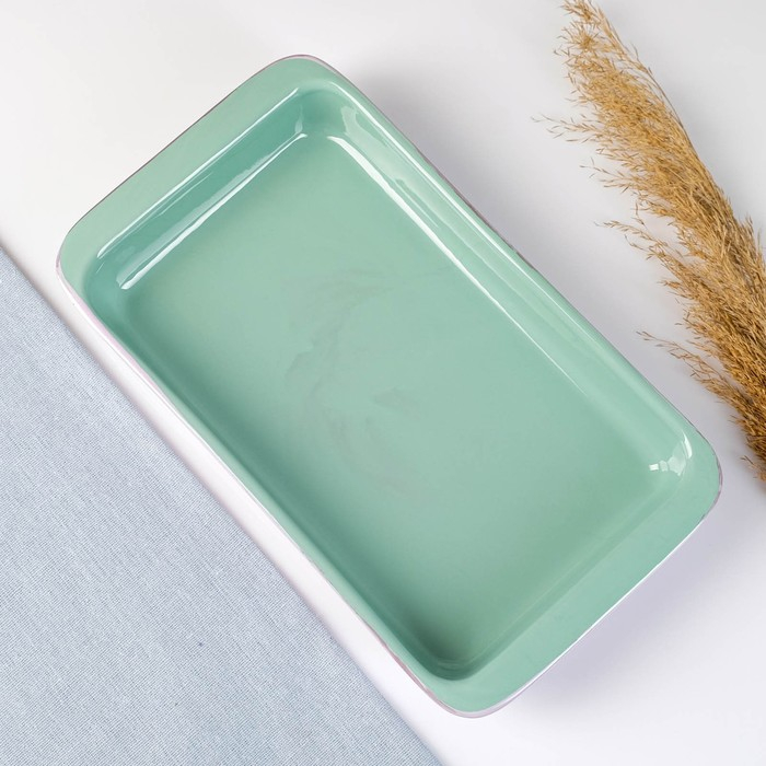 Емкость для запекания Емкость для запекания "Борисовская" прямоугольная средняя, лаванда, 1,5л / 18,5х32,5х5см