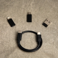 Набор для зарядки 5 в 1, кабель Type-C/Type-C, адаптеры Type-C/MicroUsb, Type-C/lightning