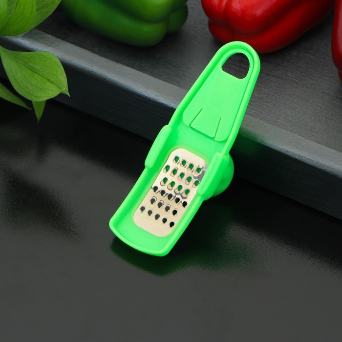 Тёрка для чеснока с держателем Доляна, 14 см, малая, цвет МИКС Тёрка для чеснока с держателем Доляна, 14 см, малая, цвет МИКС