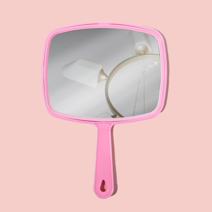 Зеркало с ручкой, зеркальная поверхность 12 × 15 см, цвет МИКС Зеркало с ручкой, зеркальная поверхность 12 × 15 см, цвет МИКС