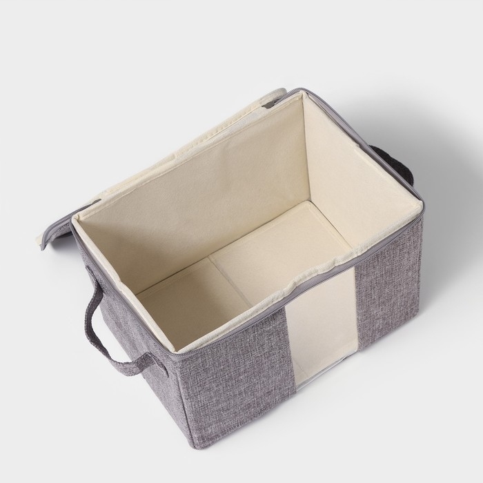 Кофр для хранения вещей LaDо́m «Грэй», 30×21×20 см, цвет серый Кофр для хранения вещей LaDо́m «Грэй», 30×21×20 см, цвет серый