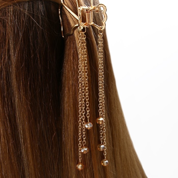 Краб для волос с цепочкой «Believe in love», 14 х 6 х 3 см Краб для волос с цепочкой «Believe in love», 14 х 6 х 3 см