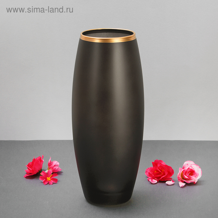 Ваза Ваза "Унисон" чёрная 8х11х26 см