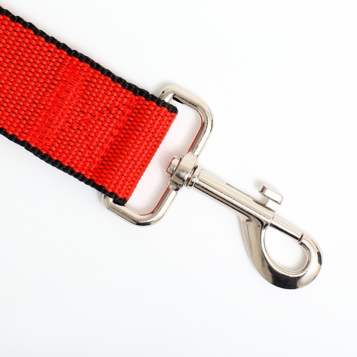 Поводок 2 м х 4 см, красно-чёрный Поводок 2 м х 4 см, красно-чёрный