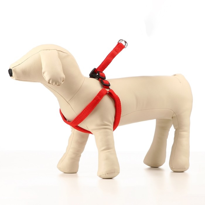 Шлейка Шлейка "Комфорт" комбинированная, 1,5 см, ОШ 36-50 см, ОГ 40-55 см, красная