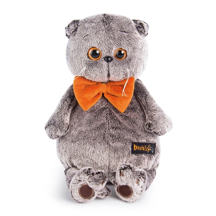 Мягкая игрушка «Басик» в рыжем бархатном банте, 22 см Мягкая игрушка «Басик» в рыжем бархатном банте, 22 см