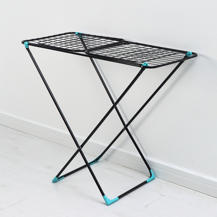 Сушилка для белья напольная, 220×50×90 см, 25 м, цвет черный Сушилка для белья напольная, 220×50×90 см, 25 м, цвет черный