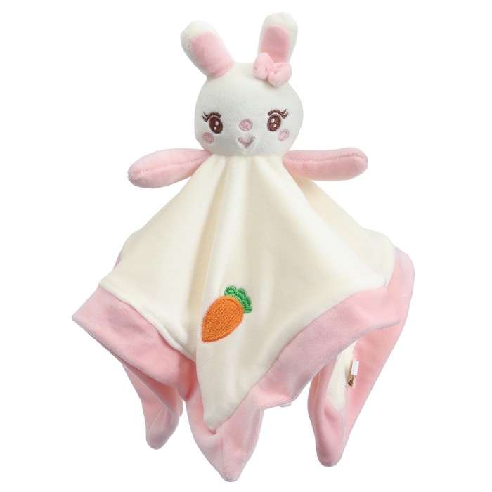 Комфортер - игрушка «Милая зайка», погремушка, цвет белый, розовый, Крошка Я Комфортер - игрушка «Милая зайка», погремушка, цвет белый, розовый, Крошка Я