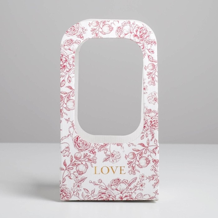 Коробка-переноска для цветов «Цветы», 17 × 12 × 32 см Коробка-переноска для цветов «Цветы», 17 × 12 × 32 см