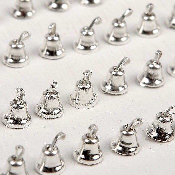 Колокольчик для рукоделия, набор 40 шт., размер 1 шт. — 0,6 см, цвет серебряный Колокольчик для рукоделия, набор 40 шт., размер 1 шт. — 0,6 см, цвет серебряный