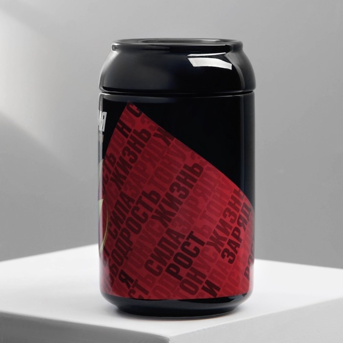 Кружка керамическая «Время зарядиться», 250 мл, цвет красный Кружка керамическая «Время зарядиться», 250 мл, цвет красный