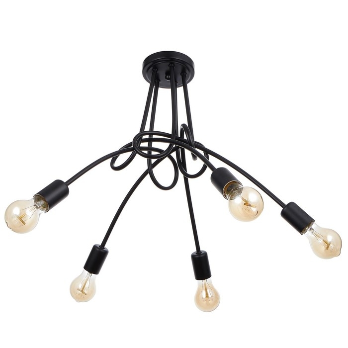 Люстра  Люстра "Узел" E27 5х40Вт черный 54х54х40 см