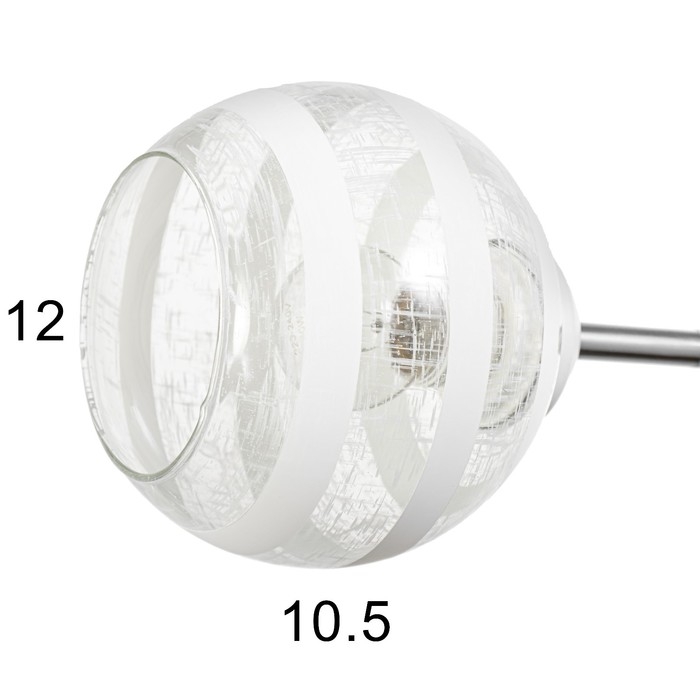 Люстра Люстра "Офелия" 2хЕ27 40Вт бело-хромовый 48х26х27 см BayerLux