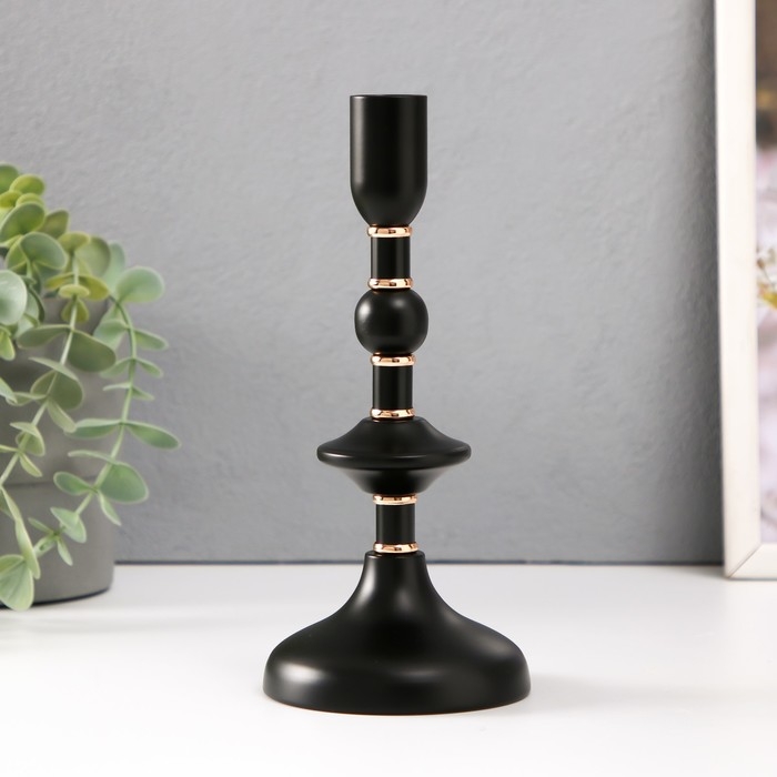 Подсвечник металл на 1 свечу d=2 см  Подсвечник металл на 1 свечу d=2 см "Ирада" 9х9х19,5 см