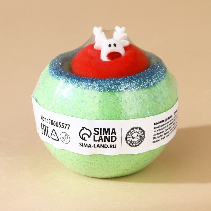 Новый Год. Бомбочка для ванны с игрушкой, 140 г, микс Новый Год. Бомбочка для ванны с игрушкой, 140 г, микс