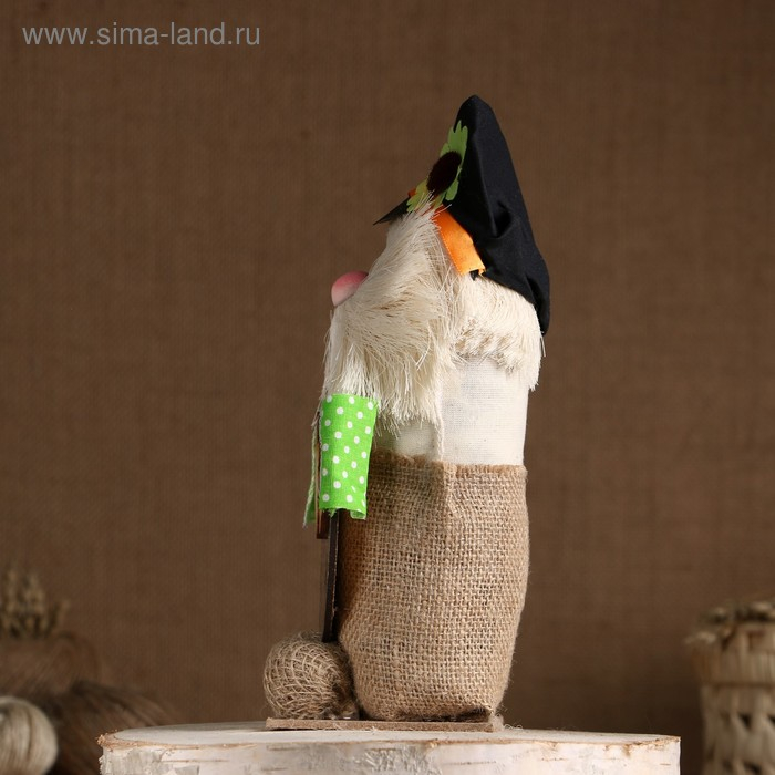 Оберег-домовой Оберег-домовой "Кузьма в кепке, с рублем", 27х14х10 см, микс