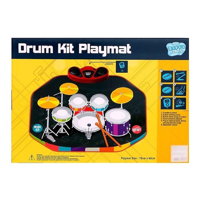 Музыкальный коврик &laquo;Барабанная установка&raquo;, 78 &times; 60 см