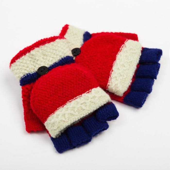 Варежки-митенки детские MINAKU, 14 см, цв.красный Варежки-митенки детские MINAKU, 14 см, цв.красный