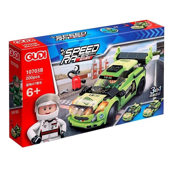 Конструктор &laquo;Гонка. Ралли&raquo;, 3 варианта сборки, 200 деталей