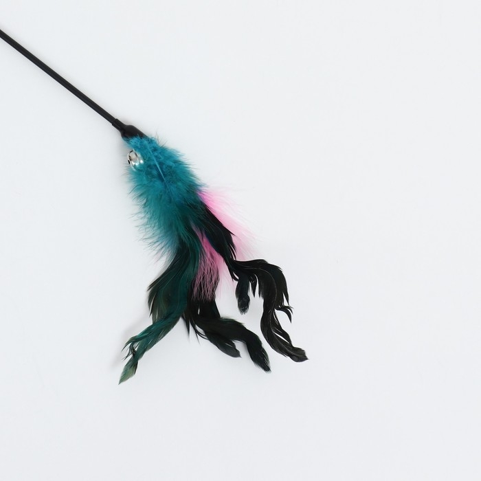 Дразнилка  Дразнилка "Перышко" с бубенчиком, 65 см, микс цветов